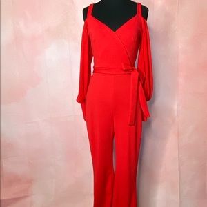 Fashion Nova red jumpsuit